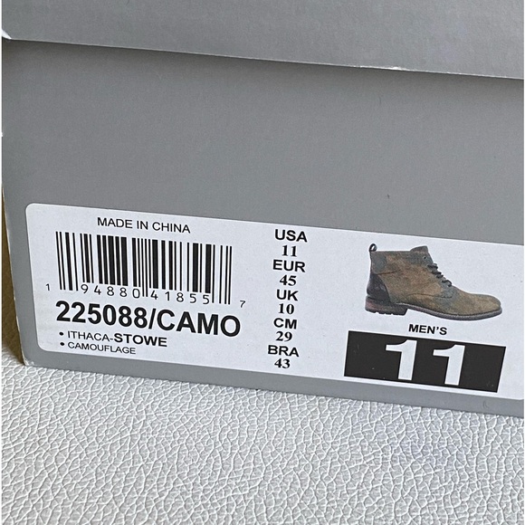 Mark Nason ithica camo leather lace-up boots 11 - Picture 2 of 15